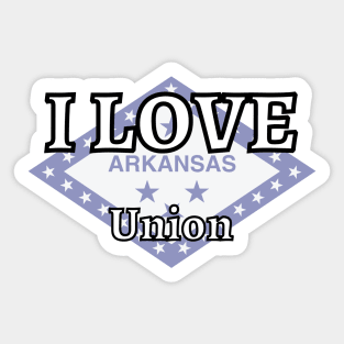 I LOVE Union | Arkensas County Sticker